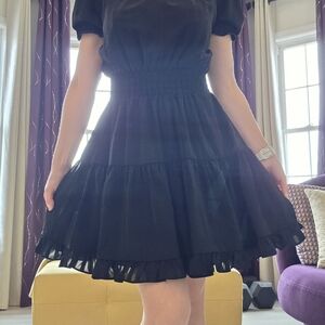 Source Unknown Black Midi Dress